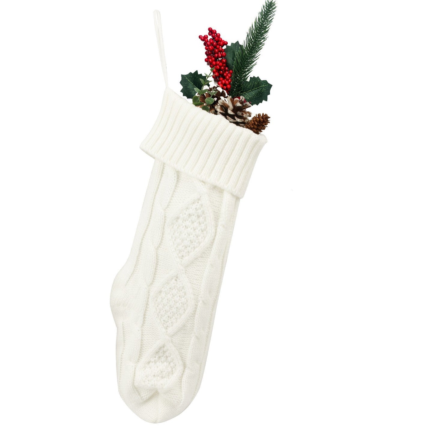 Embroidered Knitted Christmas Stockings – Handmade Holiday Charm