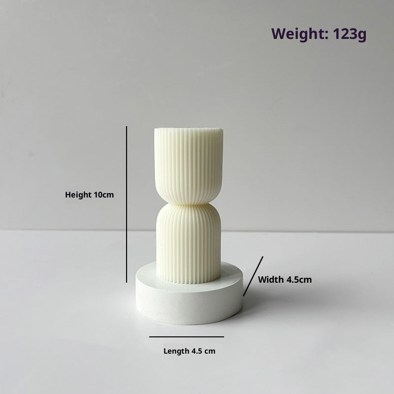 White Aromatherapy Geometric Shapes Candle