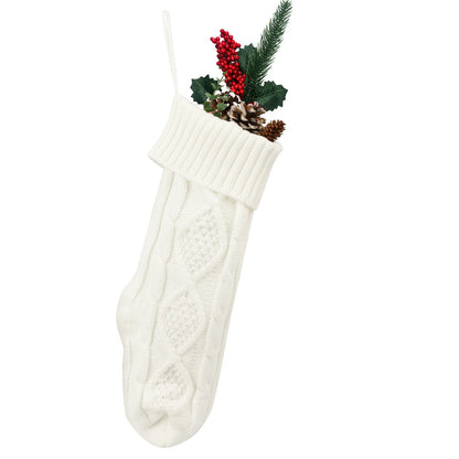 Embroidered Knitted Christmas Stockings – Handmade Holiday Charm
