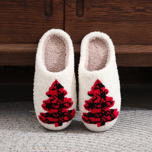 Christmas Tree Fuzzy Slippers – Cozy Holiday Comfort with US Size Guide