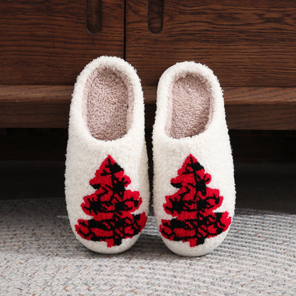 Christmas Tree Fuzzy Slippers – Cozy Holiday Comfort with US Size Guide