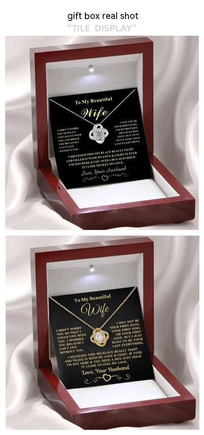 ‘Eternal Star’ Necklace – Silver or Gold with Light-Up Gift Box & Message Card