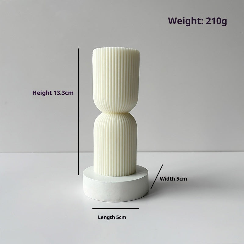 White Aromatherapy Geometric Shapes Candle