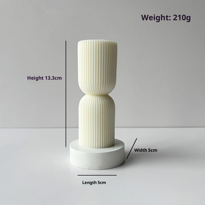 White Aromatherapy Geometric Shapes Candle