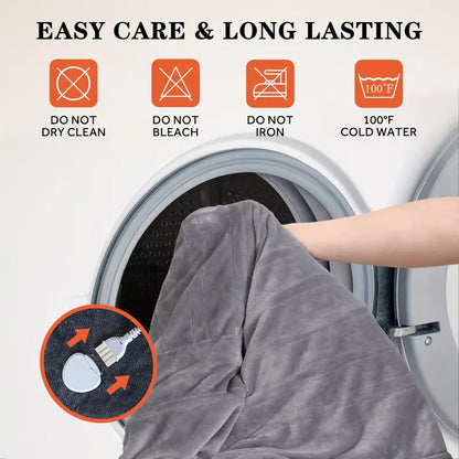 Heated Flannel Blanket – Dual Zone Comfort, 10 Heat Settings