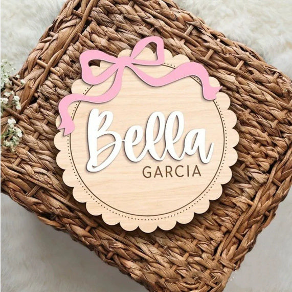 Wooden Baby Welcome Sign – Personalized Nursery Decor in Two Sizes