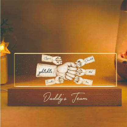 Custom Fist Bump Night Light – Daddy’s Team or Mom’s Heart