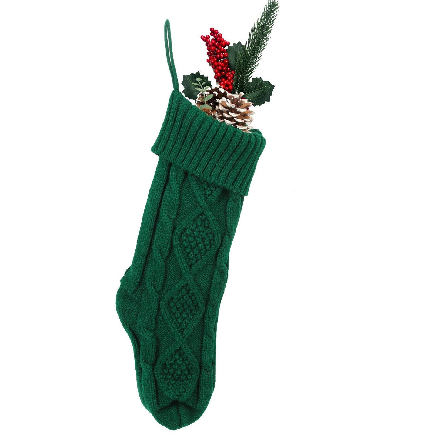 Embroidered Knitted Christmas Stockings – Handmade Holiday Charm
