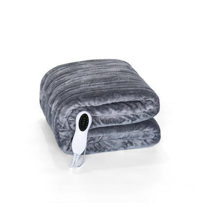 Heated Flannel Blanket – Dual Zone Comfort, 10 Heat Settings
