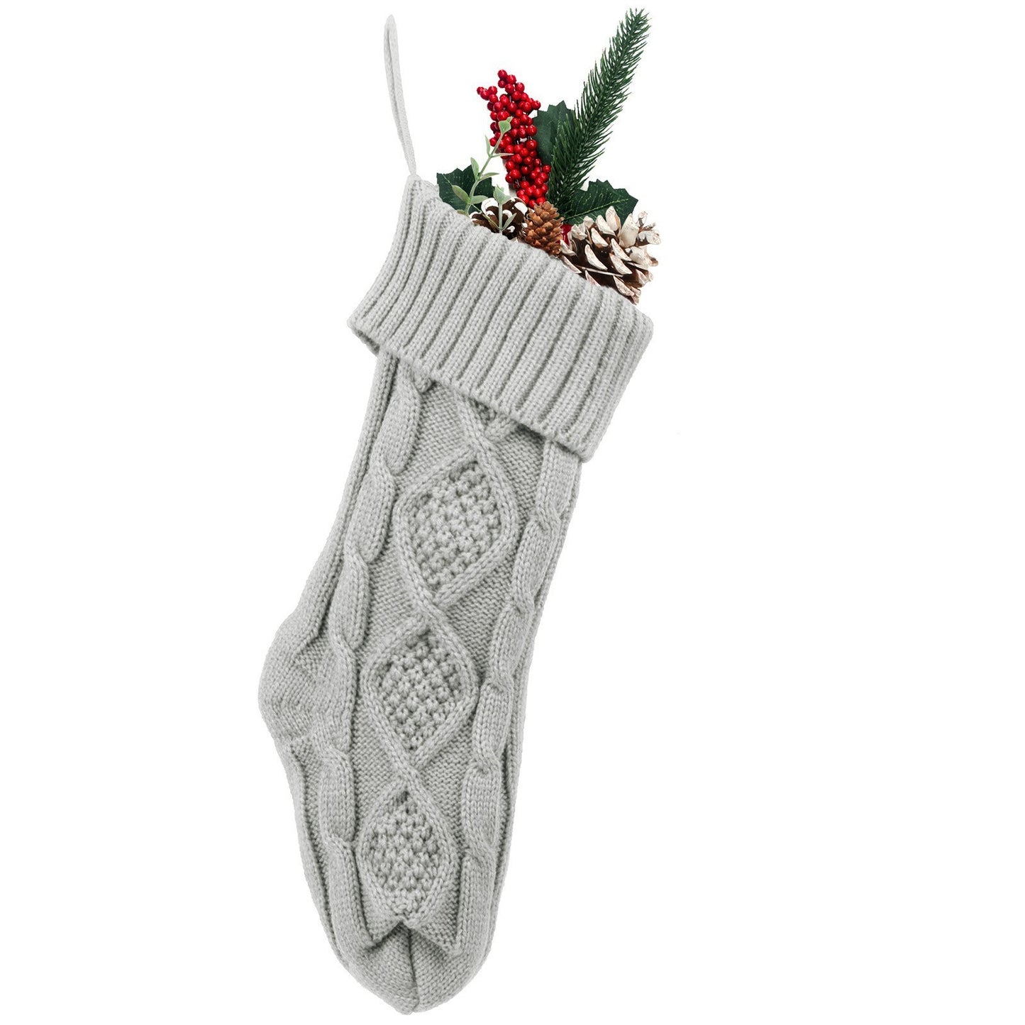 Embroidered Knitted Christmas Stockings – Handmade Holiday Charm