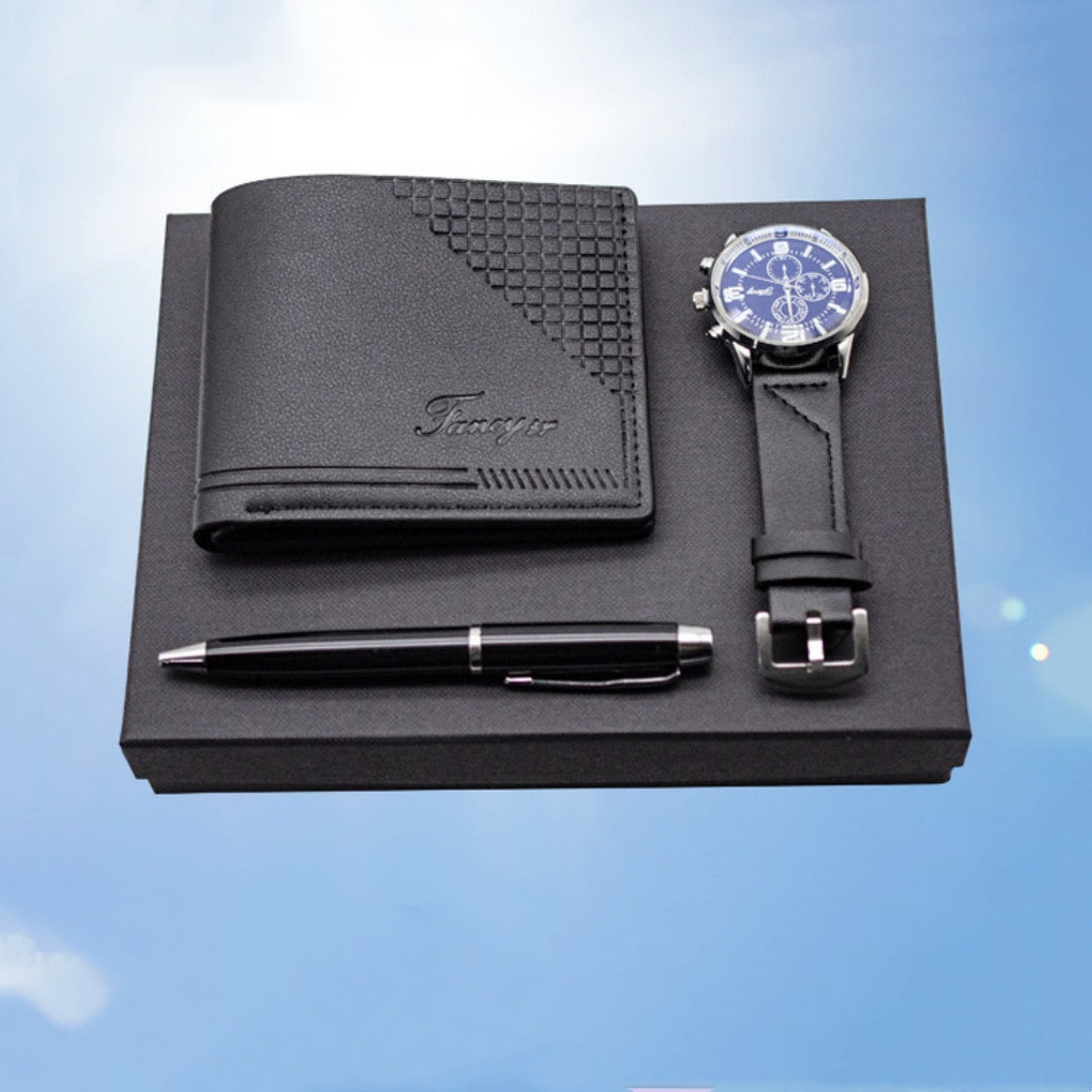 Holiday Gift Set – Watch, Wallet, Pen &amp; Keepsake Box