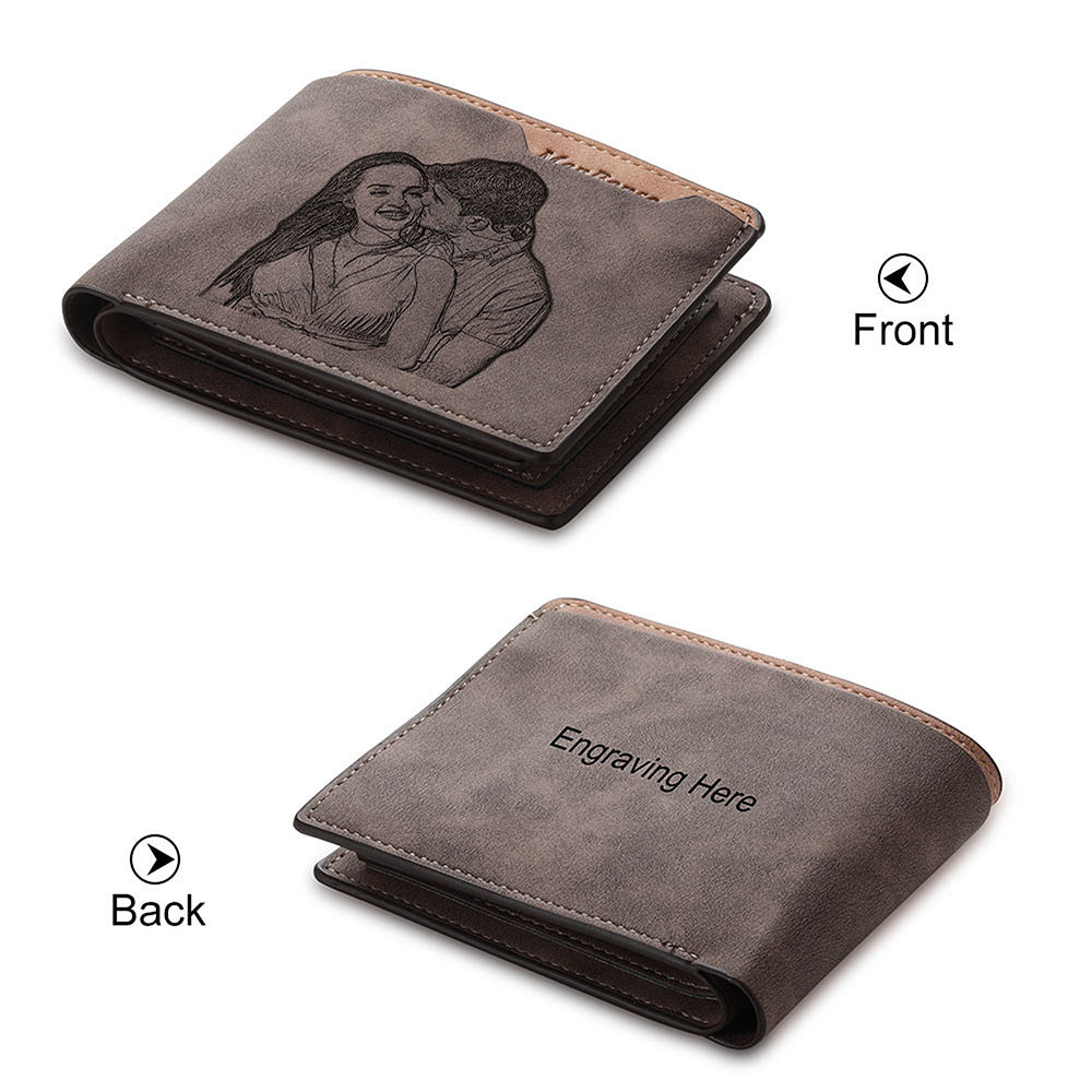 Personalisierte Erinnerungsbörse – Individuelles Geschenk mit Foto- und Buchstaben-Gravur