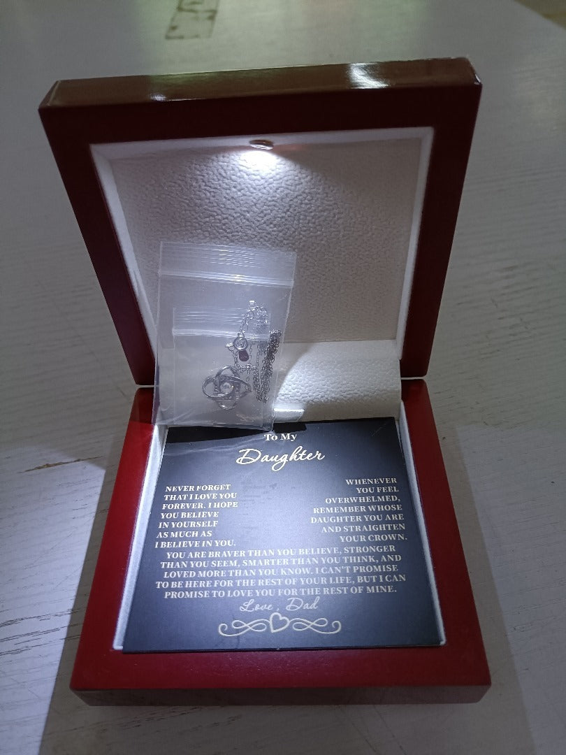 ‘Eternal Star’ Necklace – Silver or Gold with Light-Up Gift Box & Message Card