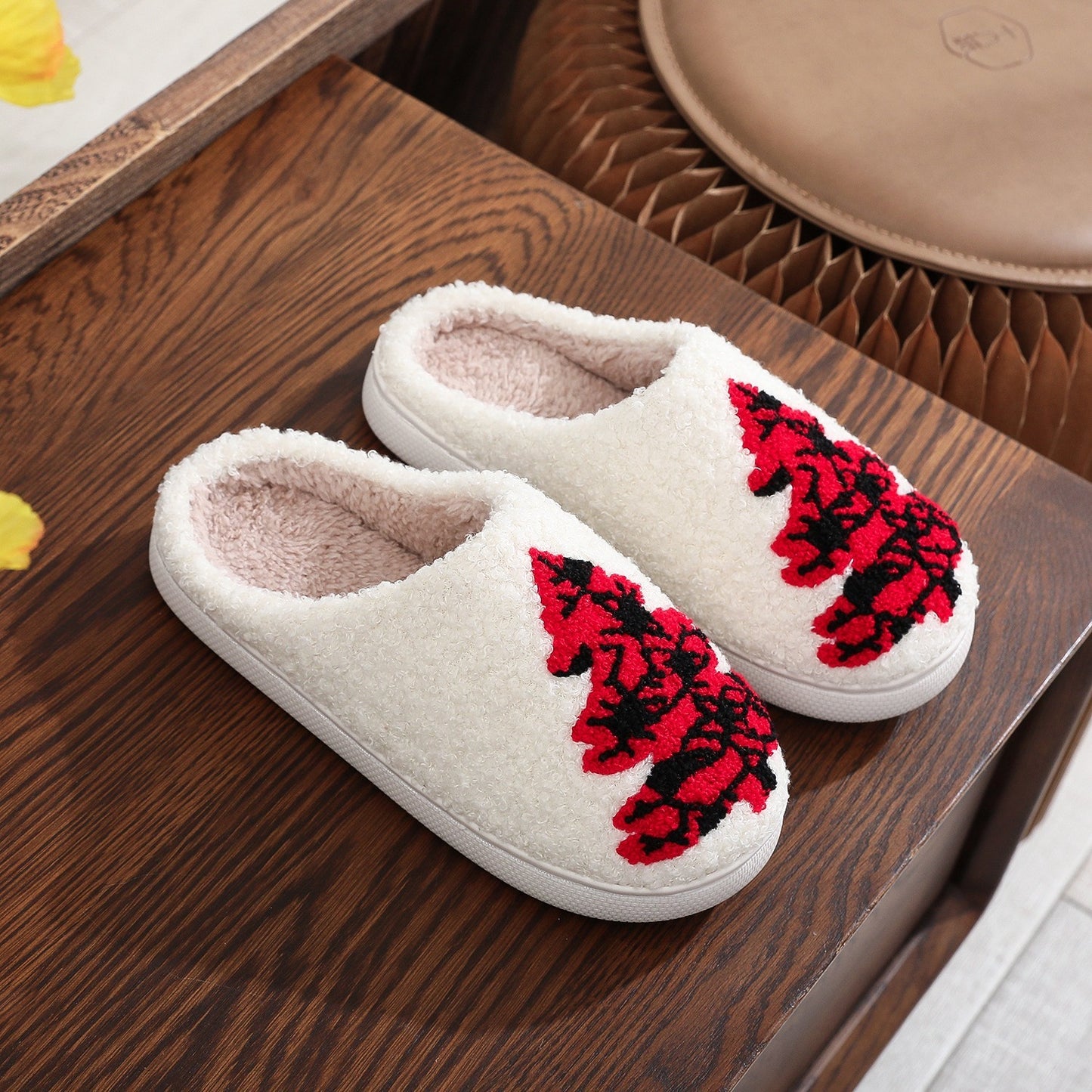 Christmas Tree Fuzzy Slippers – Cozy Holiday Comfort with US Size Guide