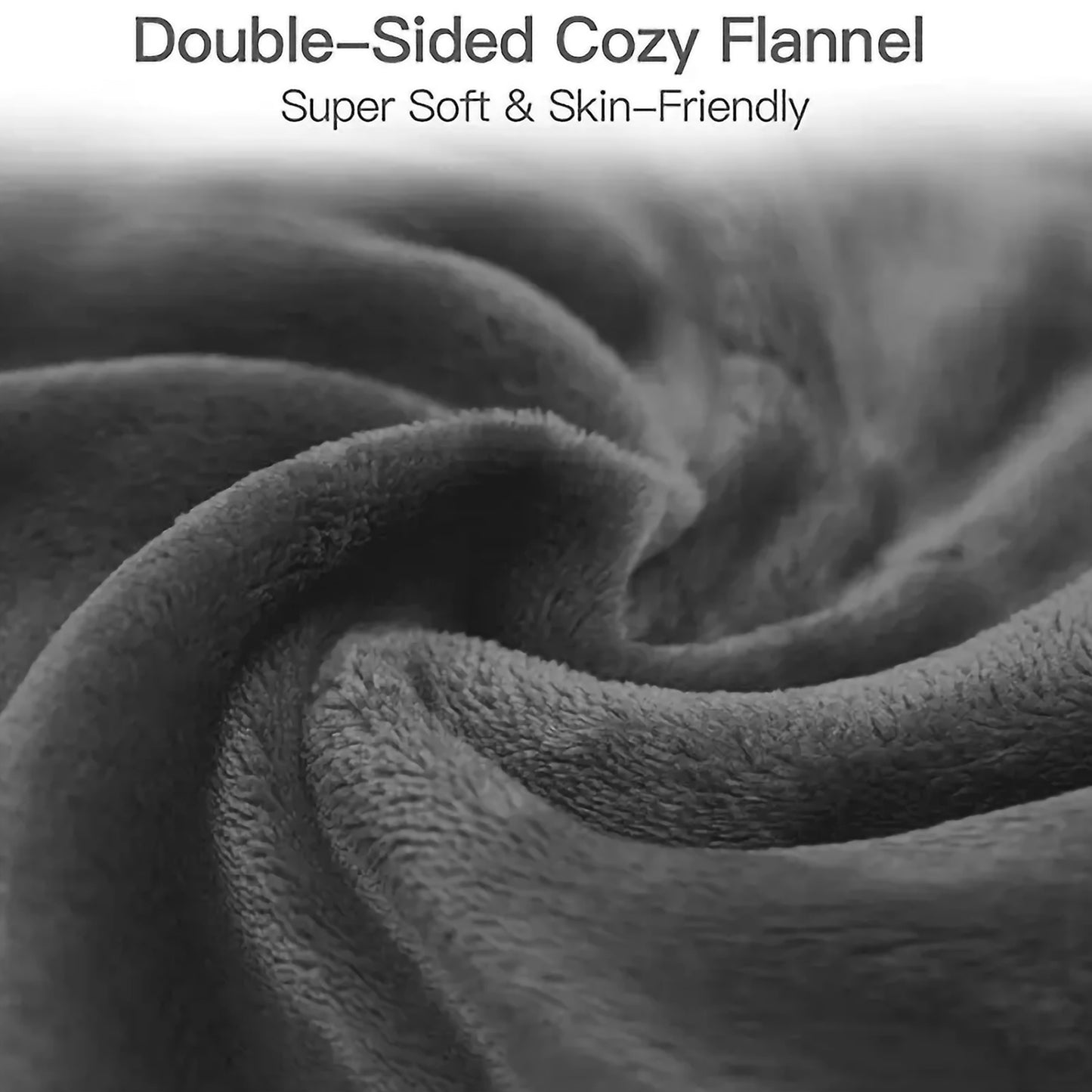 Heated Flannel Blanket – Dual Zone Comfort, 10 Heat Settings