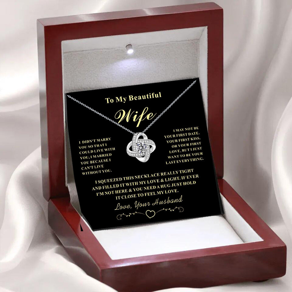 ‘Eternal Star’ Necklace – Silver or Gold with Light-Up Gift Box & Message Card