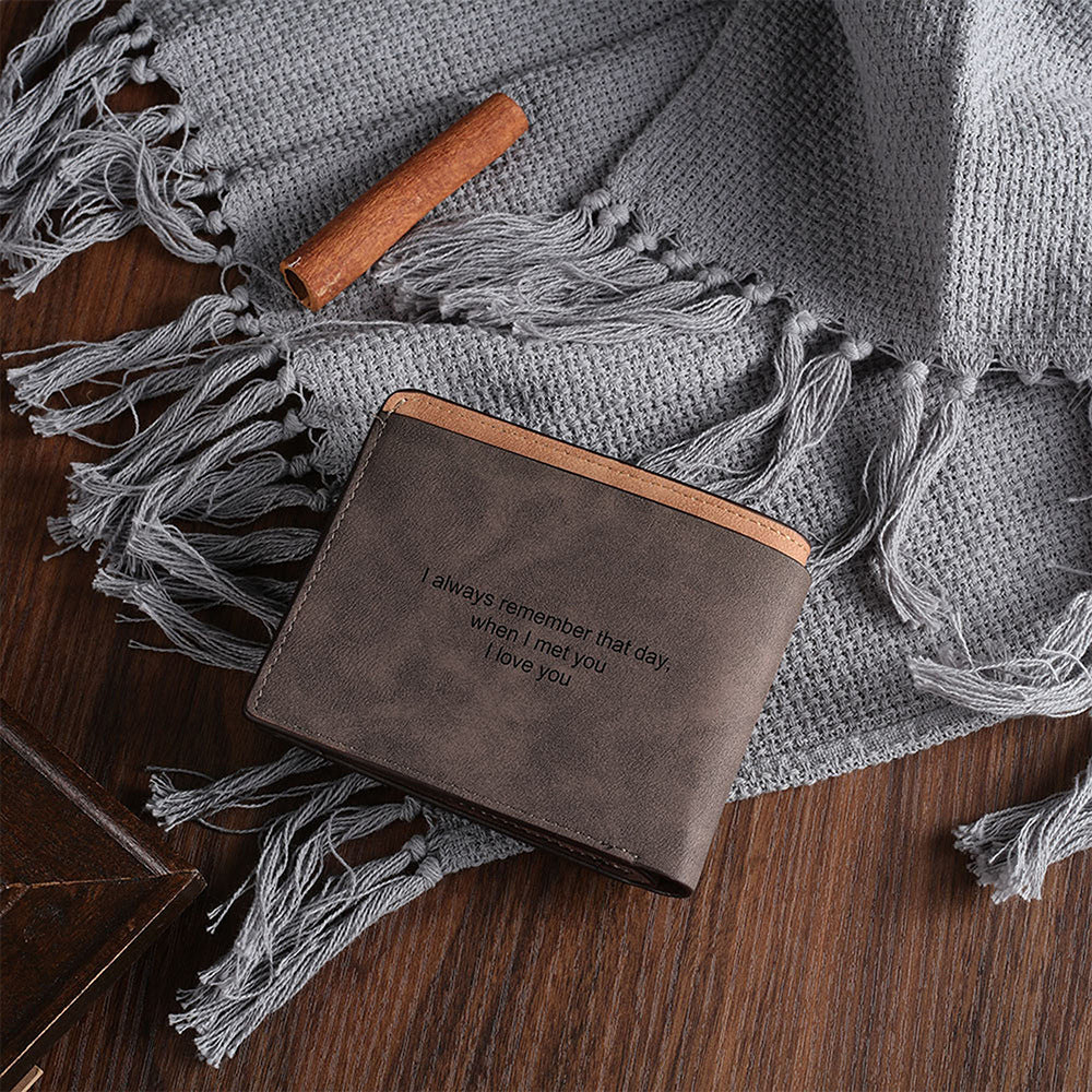 Personalisierte Erinnerungsbörse – Individuelles Geschenk mit Foto- und Buchstaben-Gravur