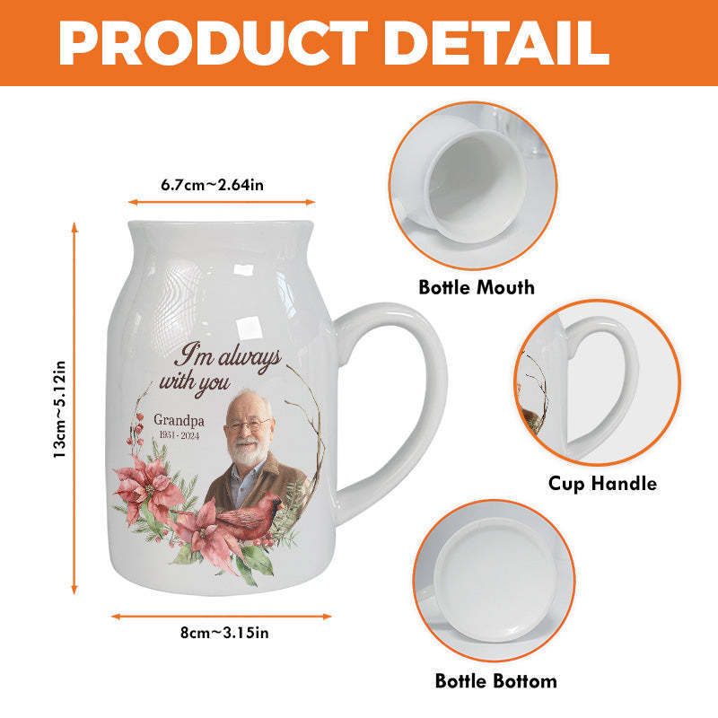 Vintage Ceramic Milk Mug – Personalized Photo Memorial