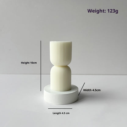 White Aromatherapy Geometric Shapes Candle