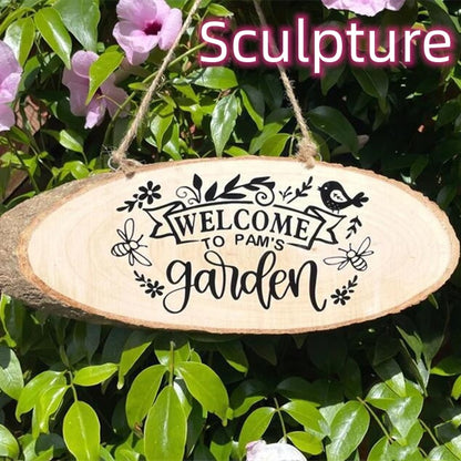 Custom Wooden Garden Plaque – Personalized Hanging Sign for Outdoor Charm